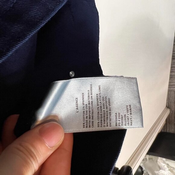 L'AGENCE Allison double-breasted cotton-blend gabardine jacket - Picture 12 of 12